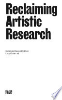 Cover of Reclaiming Artistic Research