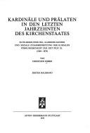 Cover of Kardinäle und Prälaten in den letzten Jahrzehnten des Kirchenstaates