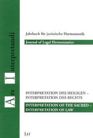 Cover of Interpretation of the Sacred--Interpretation of Law