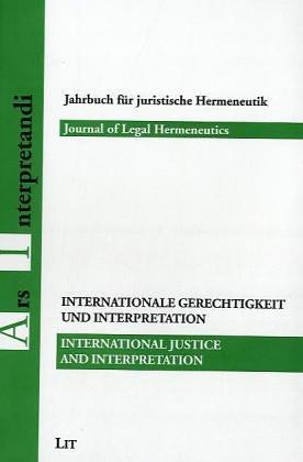 Cover of Ars interpretandi: yearbook of legal hermeneutics, vol. 6 (2001): Internationale Gerechtigkeit und Interpretation