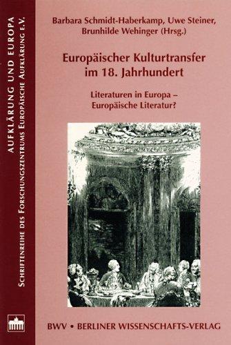 Cover of Europäischer Kulturtransfer im 18. Jahrhundert