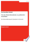Cover of Von der Musterdemokratie zu politischer Instabilität