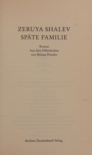 Cover of Späte Familie