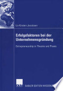 Cover of Erfolgsfaktoren bei der Unternehmensgründung