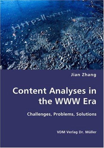 Cover of Content Analyses in the WWW Era