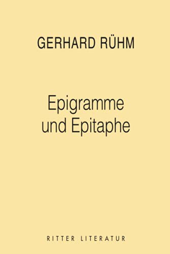 Cover of Epigramme und Epitaphe