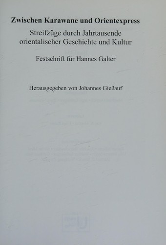 Cover of Zwischen Karawane und Orientexpress
