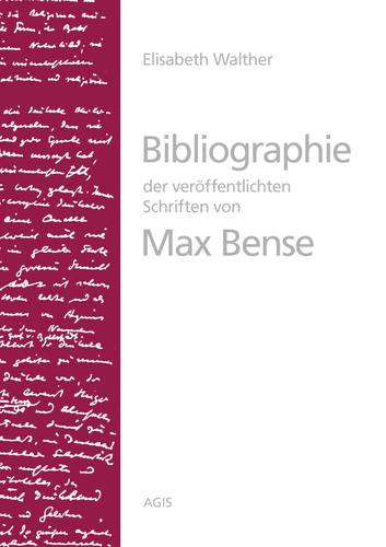Cover of Bibliographie der veröffentlichen Schriften von Max Bense