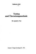 Cover of Texttyp und Übersetzungsmethode