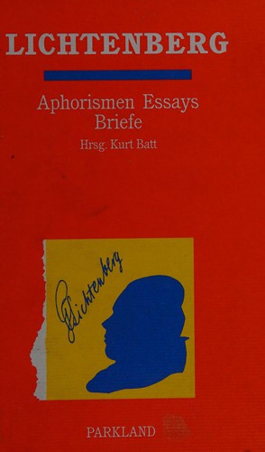 Cover of Aphorismen, Essays, Briefe