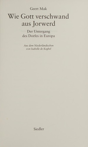 Cover of Hoe God verdween uit Jorwerd