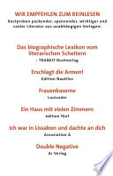Cover of Wir empfehlen zum Reinlesen unsere Spitzentitel Herbst 2015