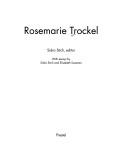 Cover of Rosemarie Trockel