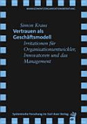 Cover of Vertrauen als Geschäftsmodell