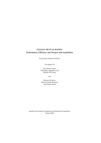 Cover of Italian mutual banks