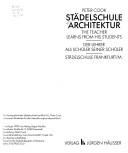 Cover of Städelschule Architektur