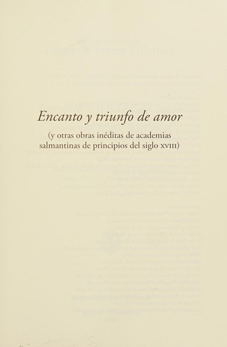 Cover of Encanto y triunfo de amor