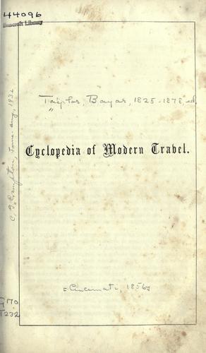 Cover of Cyclopaedia of modern travel