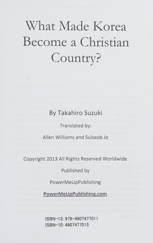 Cover of What Made Korea Become a Christian Country?