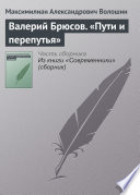 Cover of Валерий Брюсов. «Пути и перепутья»
