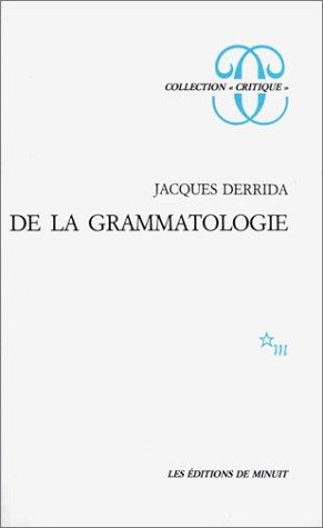 Cover of De la grammatologie