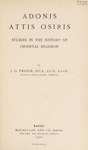 Cover of Adonis, Attis, Osiris