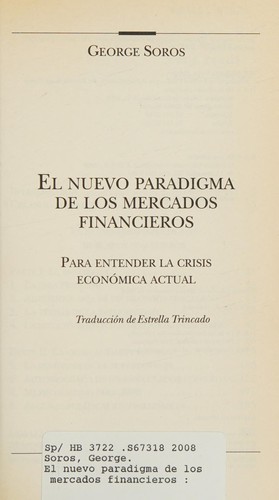 Cover of El nuevo paradigma de los mercados financieros