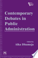 Cover of CONTEMPORARY DEBATES IN PUBLIC ADMINISTRATION