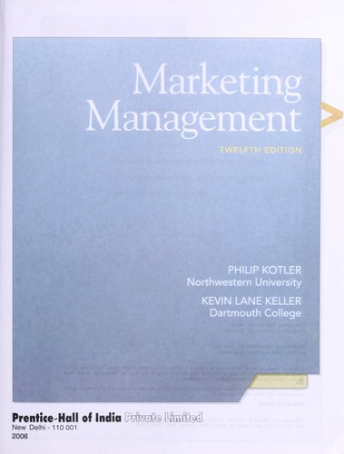 Cover of Marketing management
