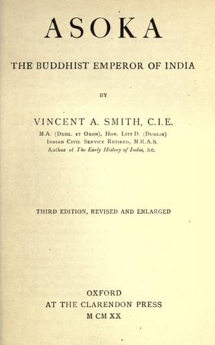 Cover of Asoka, the Buddhist emperor of India