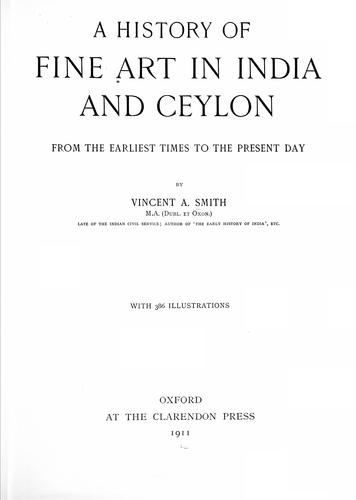 Cover of A history of fine art in India & Ceylon
