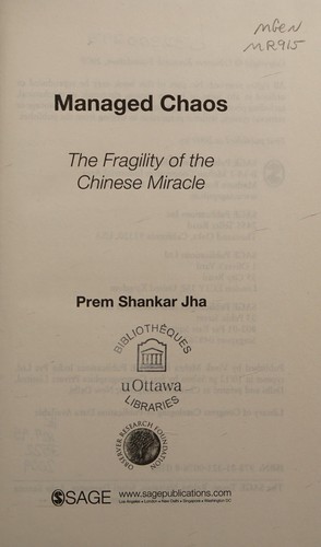 Cover of Managed chaos