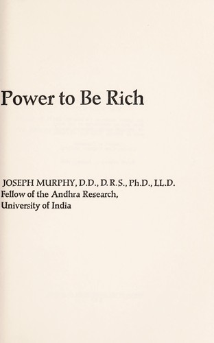 Cover of Your infinite power to be rich