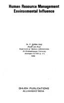 Cover of Human resource management, environmental influence