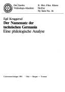 Cover of Der Namensatz der taciteischen Germania