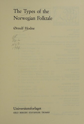 Cover of The types of the Norwegian folktale