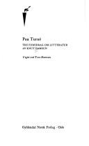Cover of Paa turné: Tre foredrag om litteratur