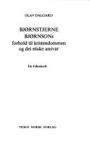 Cover of Bjørnstjerne Bjørnsons forhold til kristendommen og det etiske ansvar