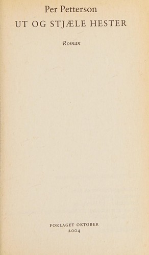 Cover of Ut og stjæle hester