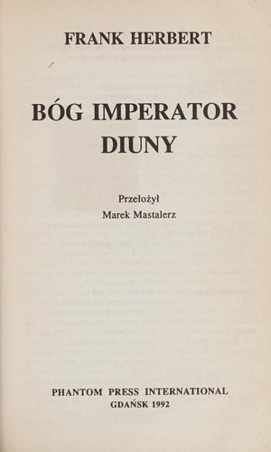 Cover of Bóg imperator Diuny