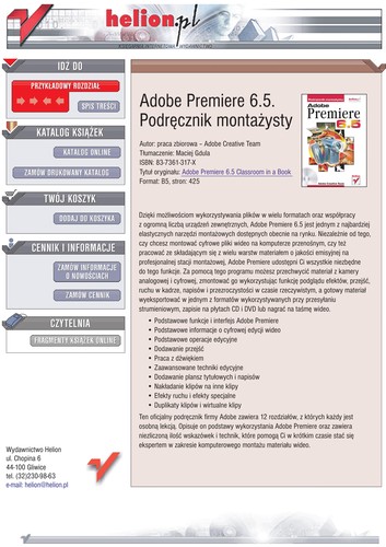 Cover of Adobe Premiere 6.5