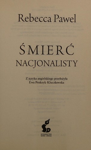 Cover of Śmierć nacjonalisty