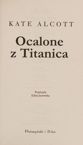Cover of Ocalone z Titanica