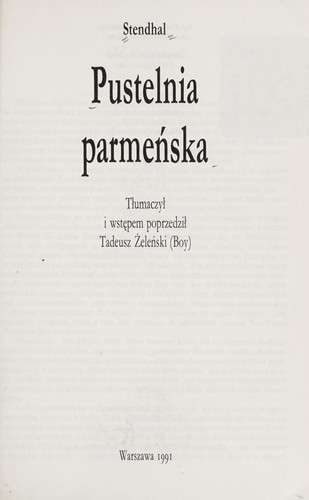 Cover of Pustelnia parmeńska