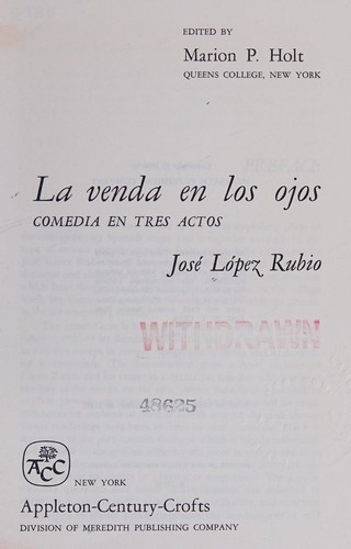 Cover of La venda en los ojos