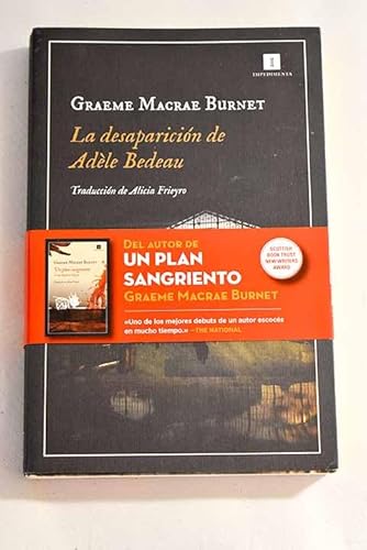 Cover of La desaparición de Adèle Bedeau