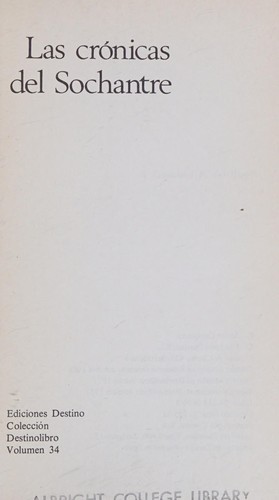 Cover of As crónicas do sochantre
