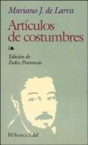 Cover of Artículos de costumbres