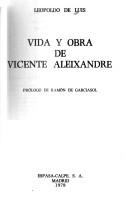 Cover of Vida y obra de Vicente Aleixandre