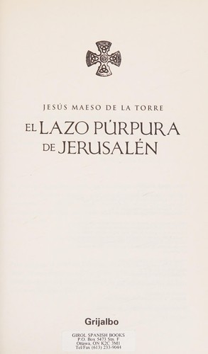 Cover of El lazo púrpura de Jerusalén
